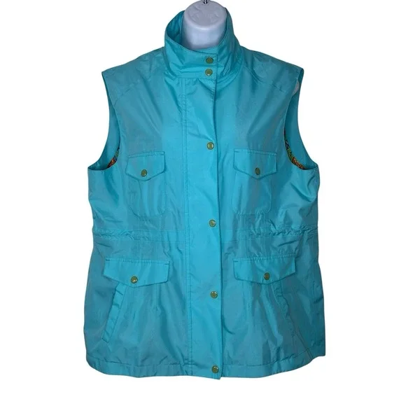 Peter Millar Women's Element Water Resistant Vest Golf Aqua XL Active Gorpcore - Picture 1 of 10